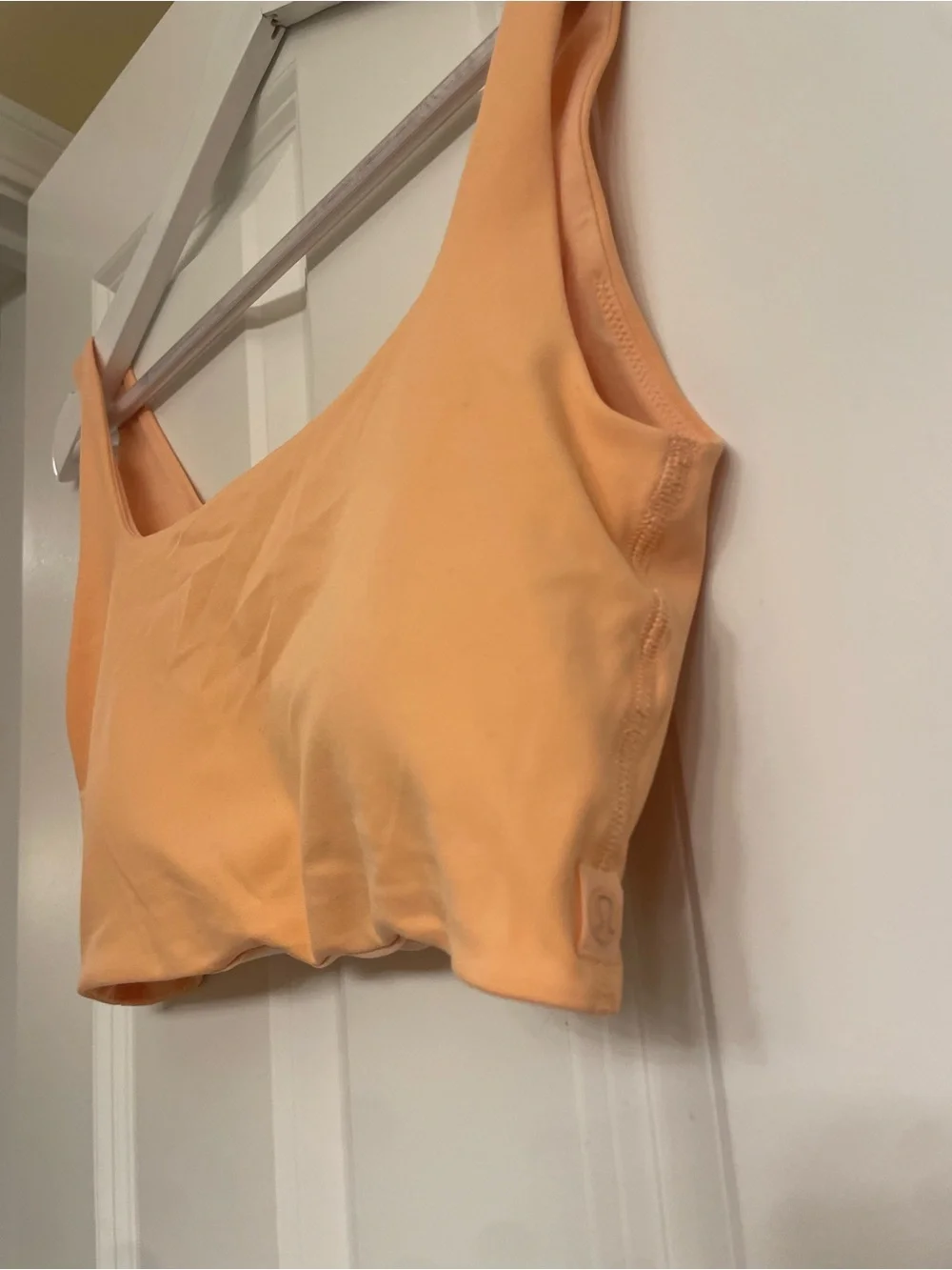 Lululemon Bend This Scoop and Square Bra Peach Bellini PCHB S/M